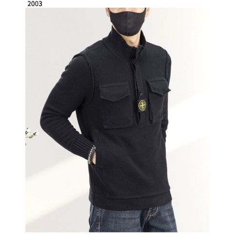 [STONE ISLAND] 수입프리미엄급 하프 포켓반집업 니트