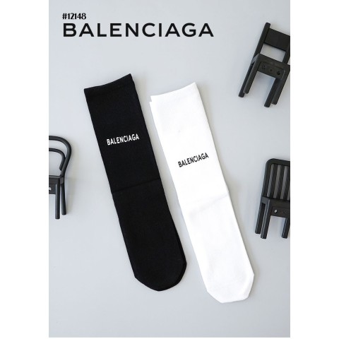 [BALENCIAGA] 발렌시아가 레터링 로고 인타르시아 양말 세트