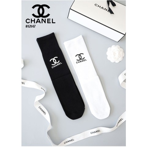 [CHANEL] 샤넬 여성 샤넬 CC로고 양말 셋 (2컬레)