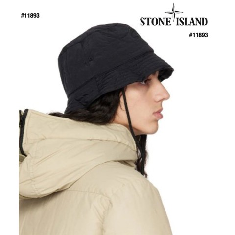 [STONE ISLAND] 스톤아일랜드 나일론 자수로고 버킷햇