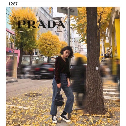 [PRADA] 수입고급 프라다 리나일론 미니 버킷백 블랙