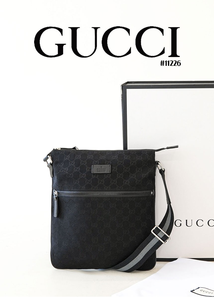 [GUCCI] 구찌 GG 로고 마이크로시마 캔버스 메신저백