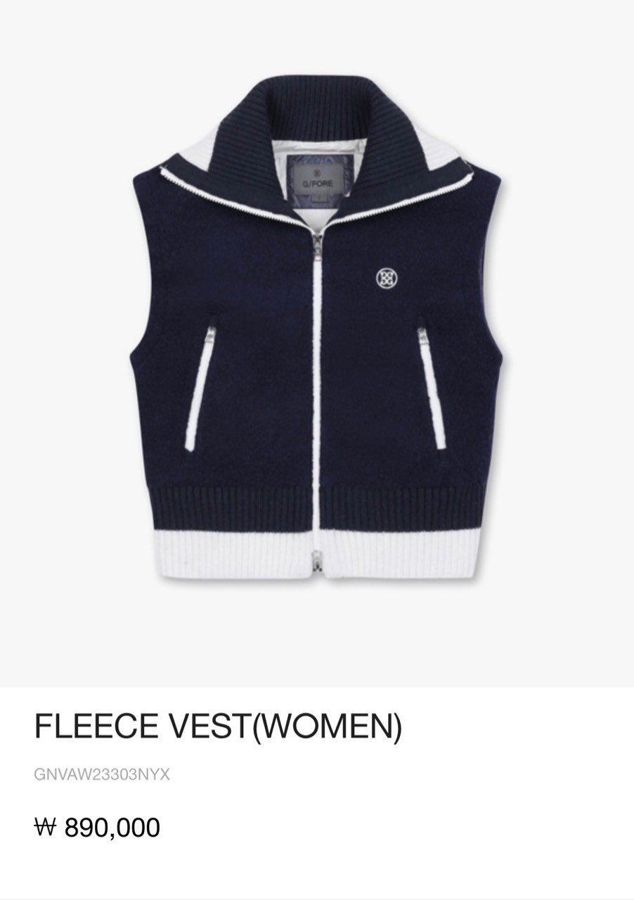 #지포어 [ G / F ] 정로스급 제품 FLEECE VEST(WOMEN)