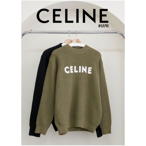 [CELINE] 셀린느 오버사이즈 레터링 울 니트 스웨터