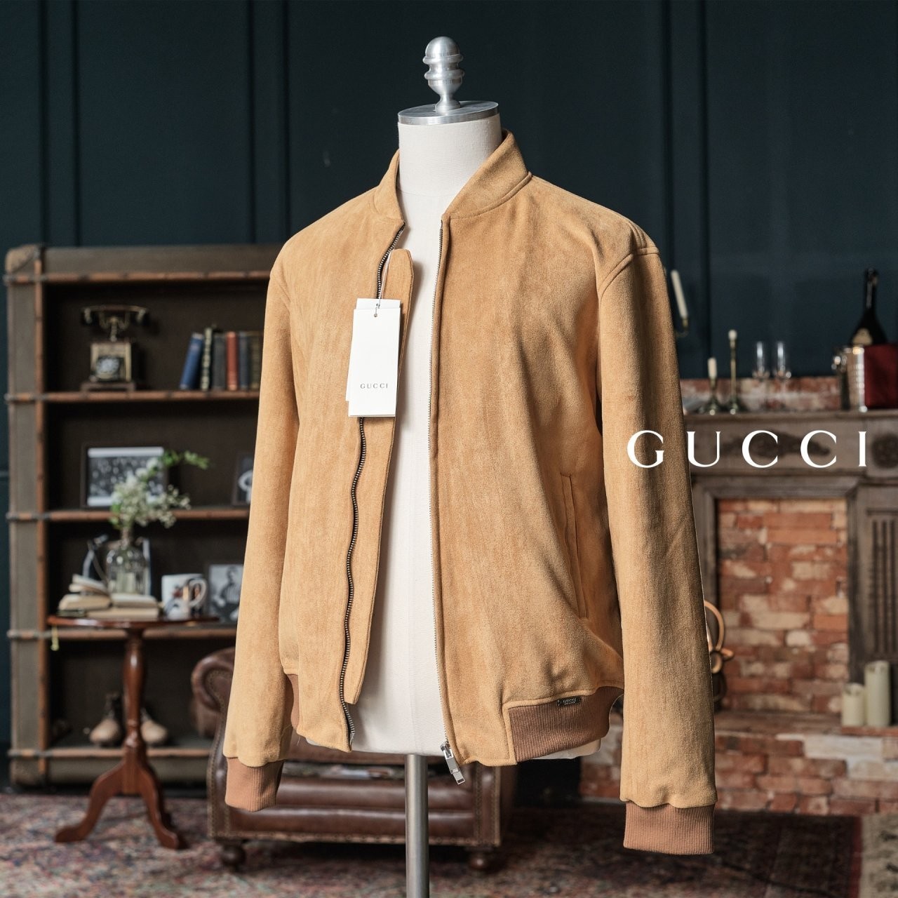 GUCCI 파리 최상급 스웨이드 자켓