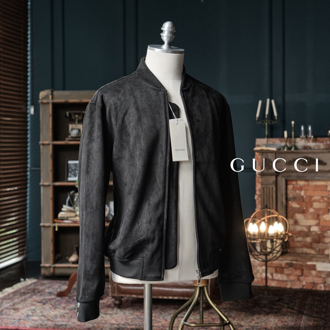 GUCCI 파리 최상급 스웨이드 자켓