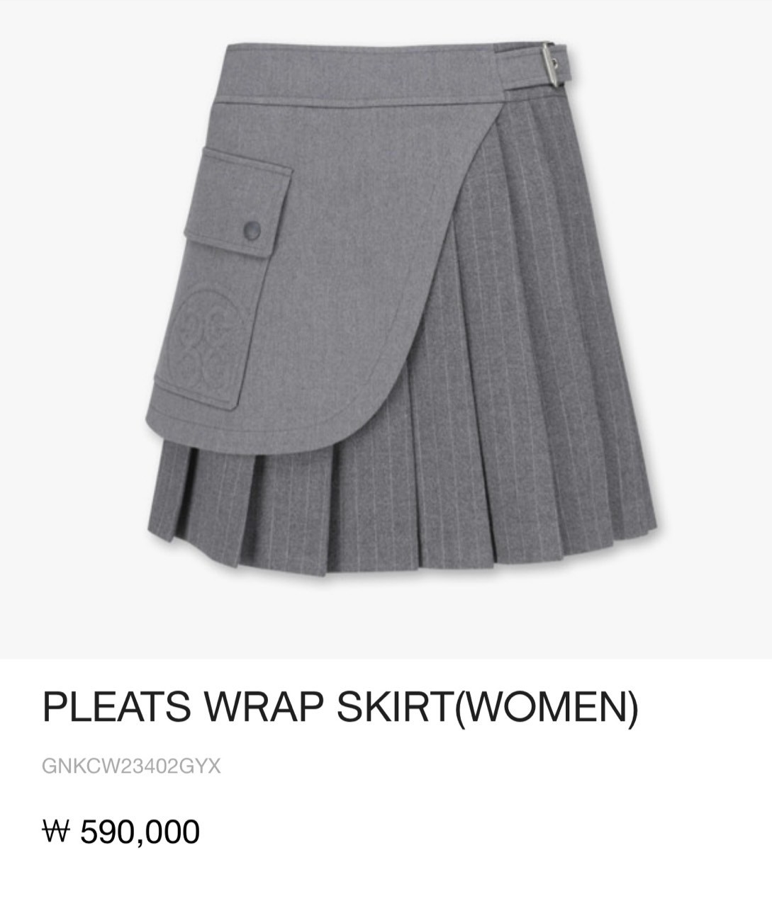 PLEATS WRAP SKIRT(WOMEN)