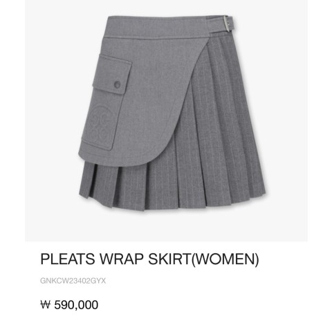 PLEATS WRAP SKIRT(WOMEN)