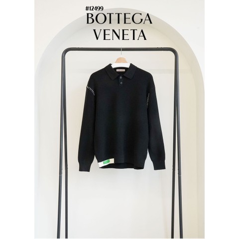 [Bottega Veneta] 보테가베네타 남성 그린 레더 스티치 카라 니트 스웨터