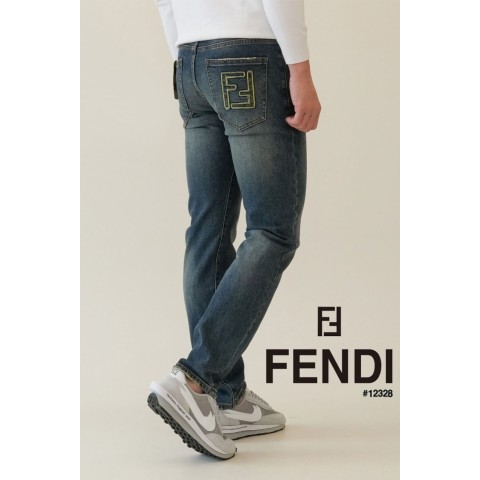 [FENDI] 팬디 수입고퀄 스터드아이 몬스터 스판 데님 팬츠