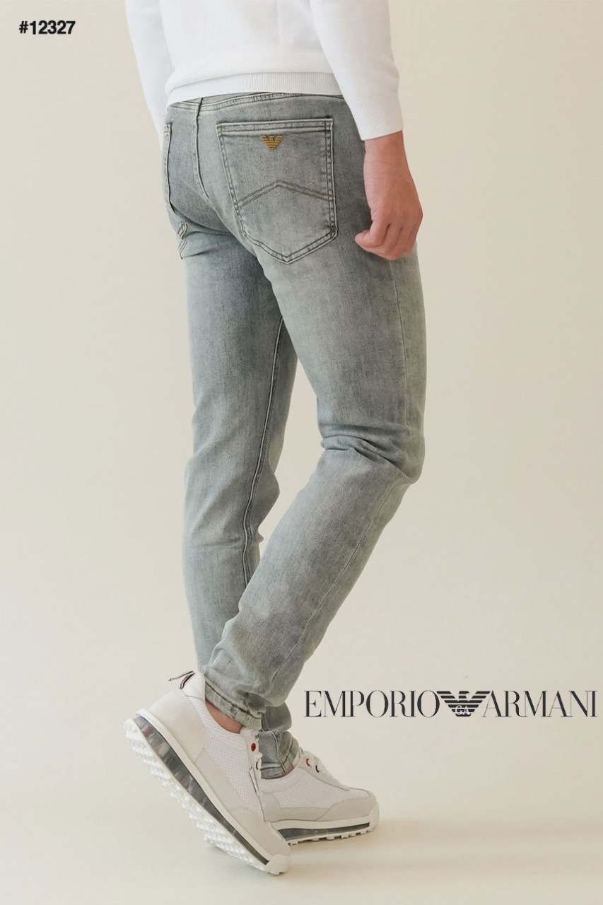 [EMPORIO ARMANI] 알마니 수입고퀄 스판 골드이글 레더패치 데님