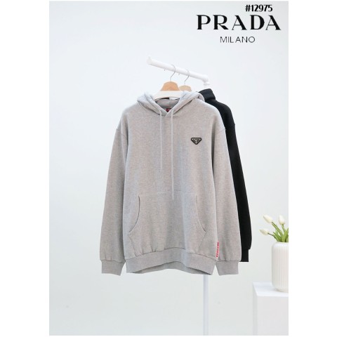 [PRADA] 프라다 남성 삼각 로고 스트링후드 티셔츠