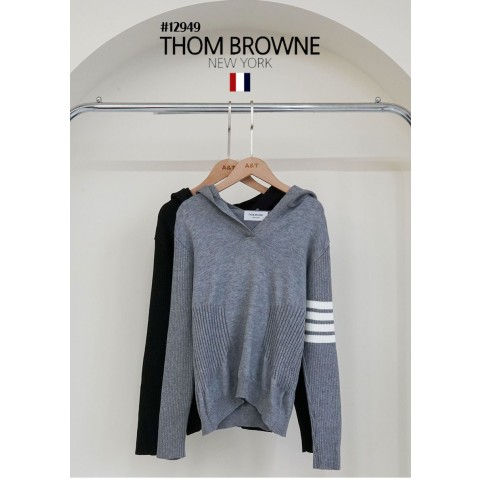 [THOM BROWNE] 톰브라운 여성 립 니트 후디