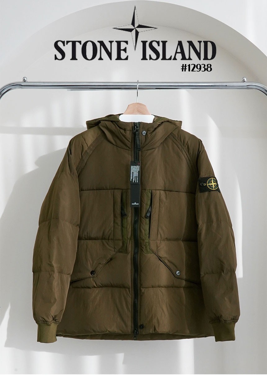 [STONE ISLAND] 스톤아일랜드 남성 와펜페치 테크니컬 다운 자켓