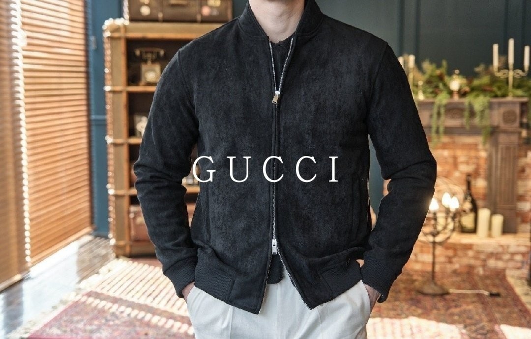 GUCCI 파리 최상급 스웨이드 자켓