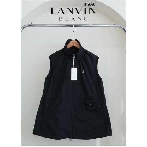 [LANVIN BLANC] 랑방블랑 골프웨어 여성 백 패널 드로우스트링 롱 베스트