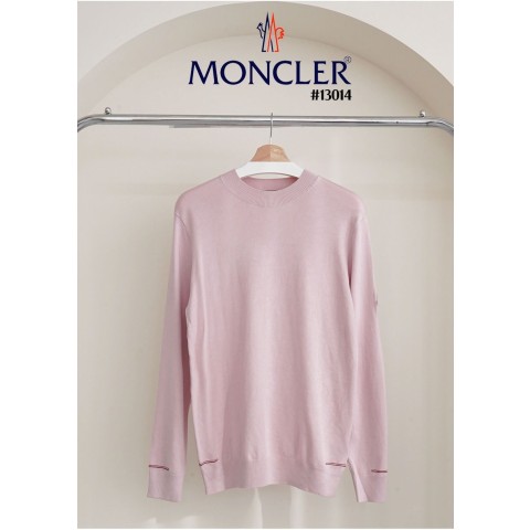 [MONCLER] 몽클레어 남성 베이직 자수 로고 캐시미어 니트 티셔츠