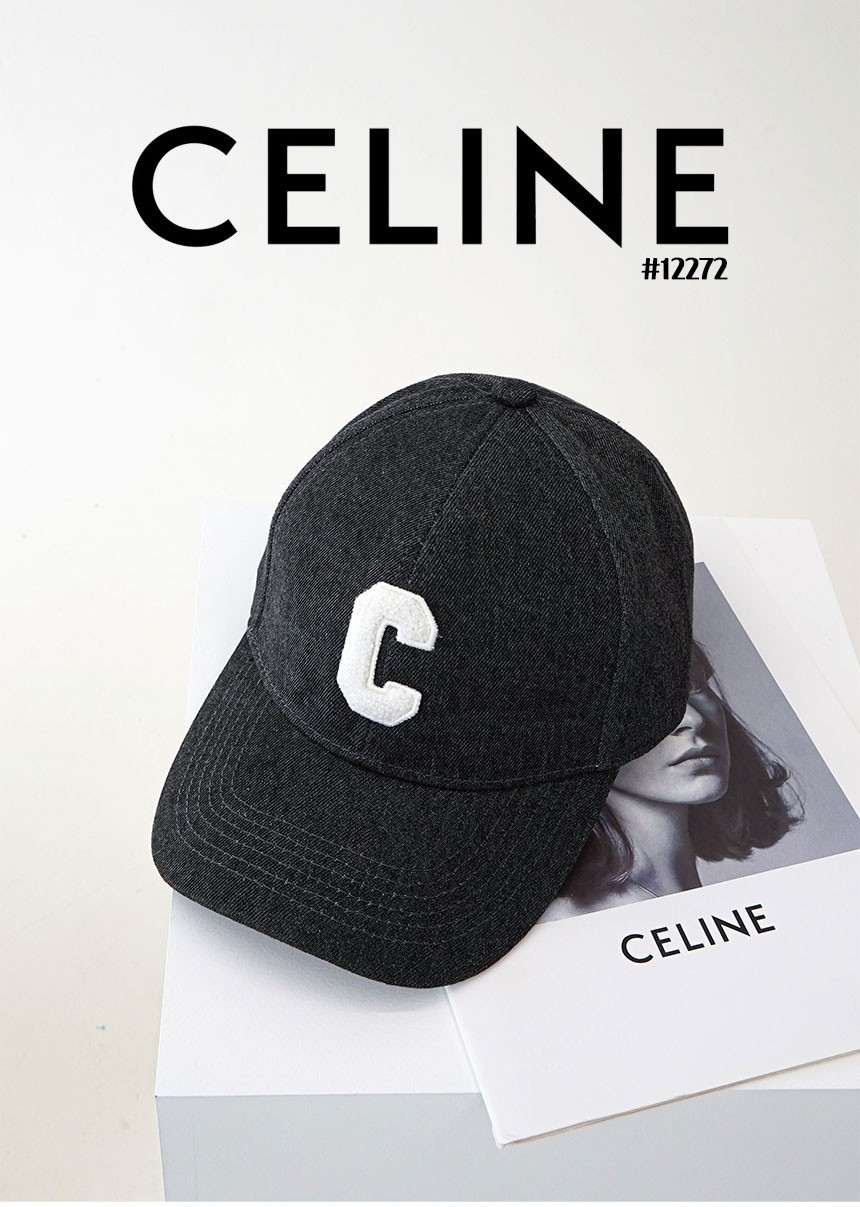 [CELINE] 셀린느 남여공용 C패치 로고 데님 볼캡