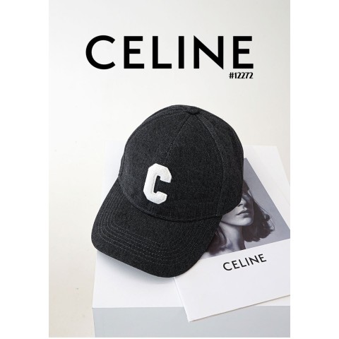 [CELINE] 셀린느 남여공용 C패치 로고 데님 볼캡