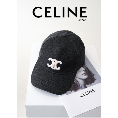 [CELINE] 셀린느 남여공용 트리오페 로고 데님 볼캡