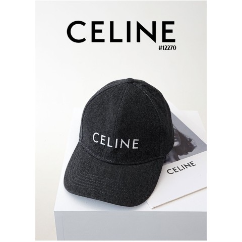 [CELINE] 셀린느 남여공용 레터링 로고 데님 볼캡