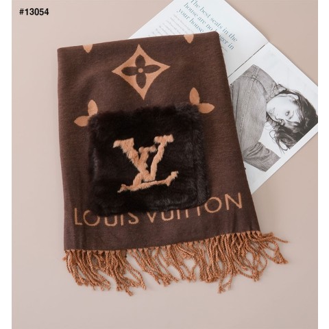 [LOUIS VUITTON] 루이비통 빅 모노패턴 밍크포켓 로고 머플러