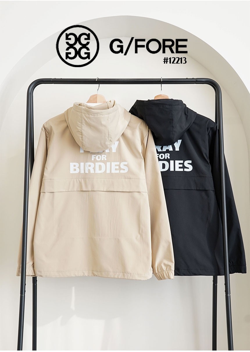 [G/FORE] 지포어 남여 PLAY F BIRDIES 기모 아노락 후드 자켓