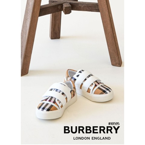 [BURBERRY] 버버리 빈티지 체크 코튼 키즈 스니커즈