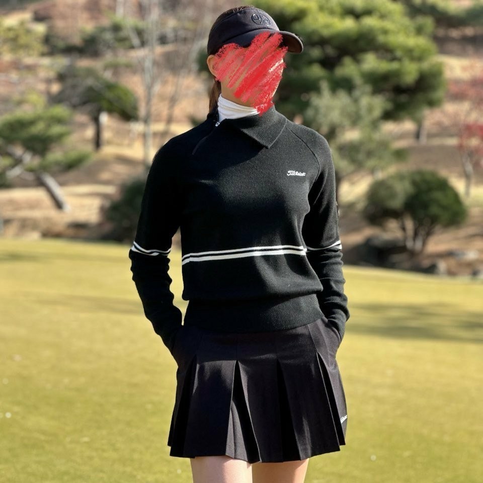 [ Titleist ] 타이틀 리스* 하프 집 스웨터 (WOMEN)