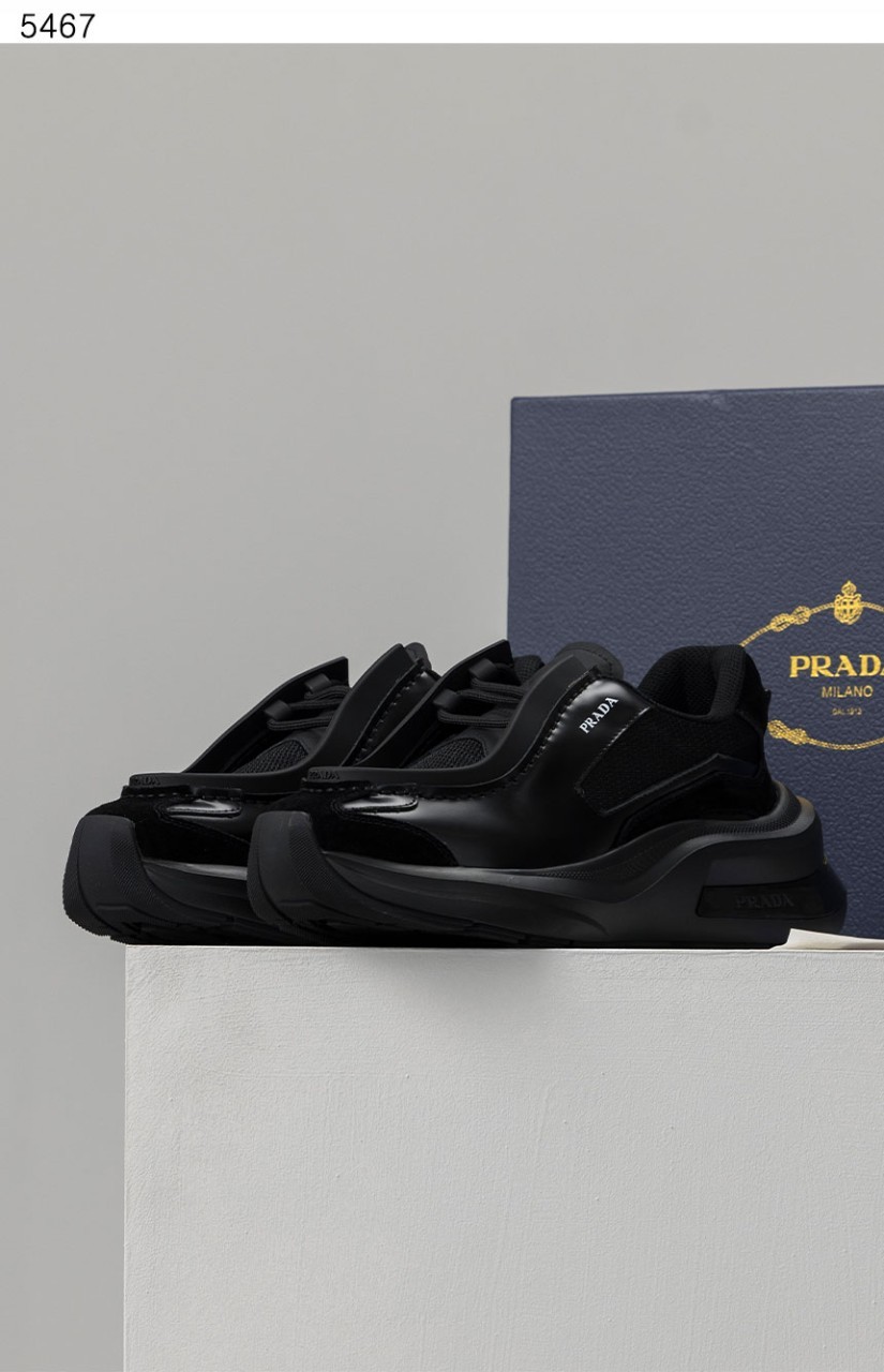 [PRADA] 수입고급 프라다 바이크 패브릭 스웨이드 엘리먼츠 브러쉬드 레더