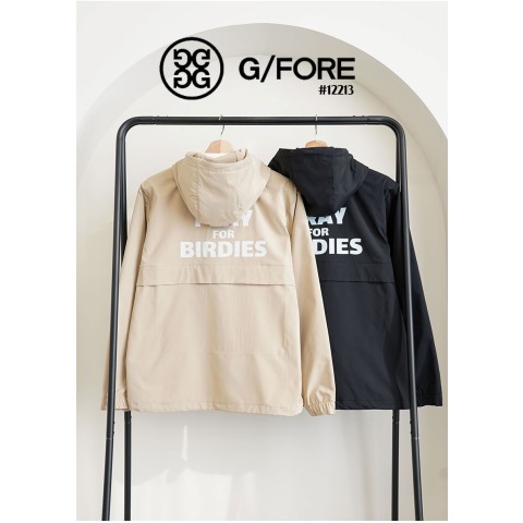 [G/FORE] 지포어 남여 PLAY F BIRDIES 기모 아노락 후드 자켓