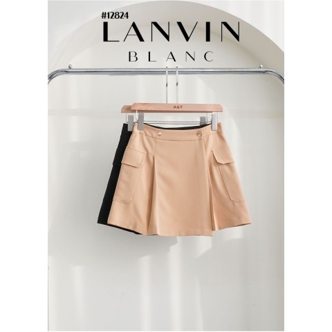 [LANVIN BLANC] 랑방블랑 골프웨어 여성 백 밴딩 패널 레이어 핀턱 스커트