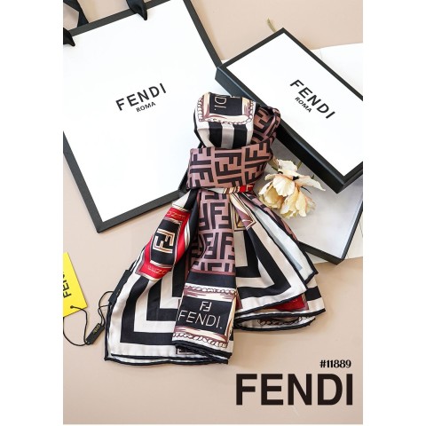 [FENDI] 팬디 FF로고 쥬얼리 스퀘어 스카프