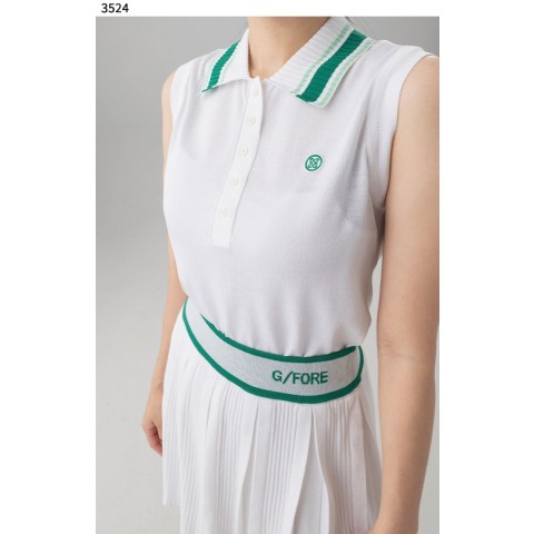 지포어 수입고급 TWO-TONE SLEEVELESS POLO SWEATER