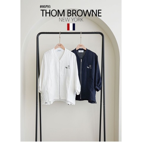 [THOM BROWNE] 톰브라운 여성 린넨 가오리 7부 자켓