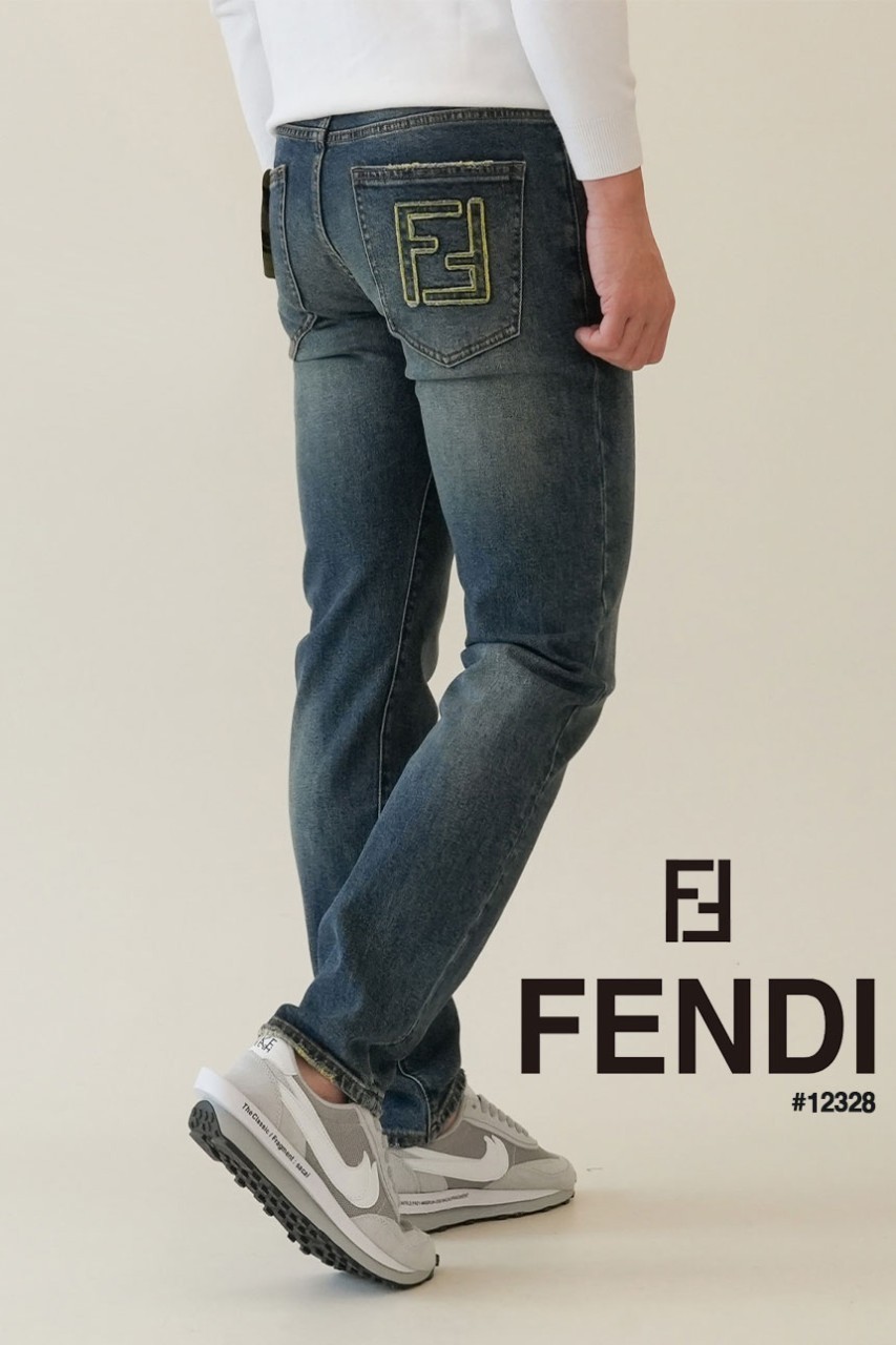 [FENDI] 팬디 수입고퀄 스터드아이 몬스터 스판 데님 팬츠