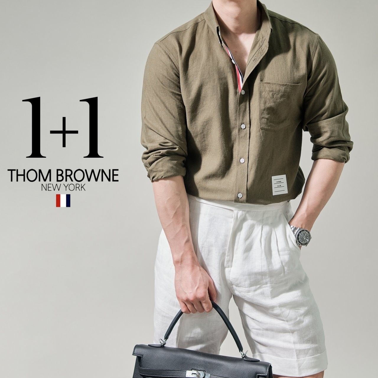 THOM BROWNE 기본형 Linen (white)