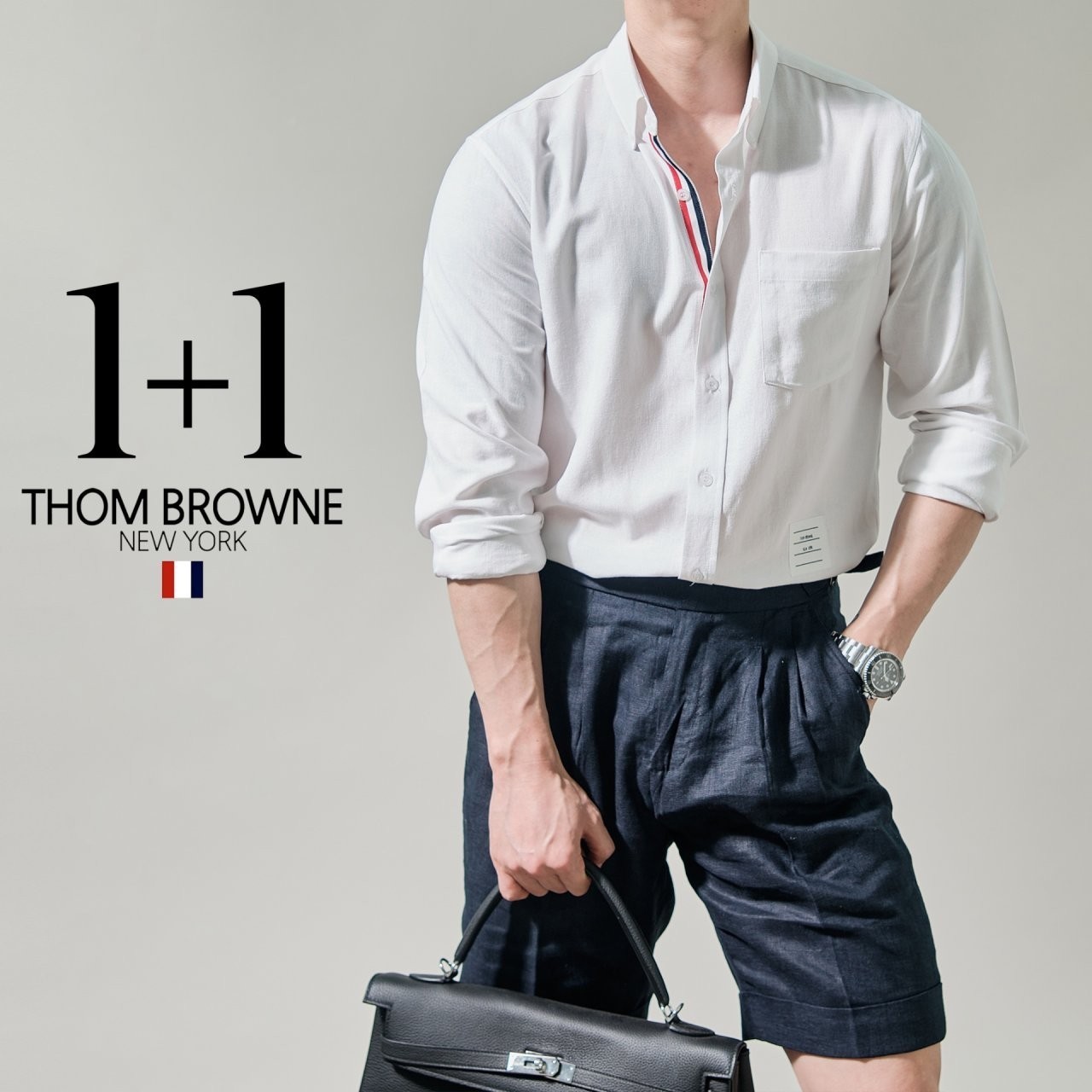 THOM BROWNE 기본형 Linen (white)