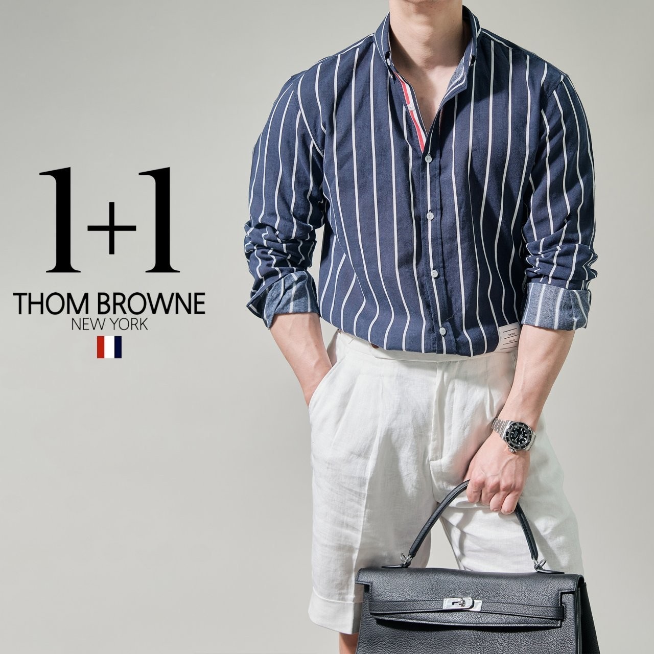 THOM BROWNE 기본형 Linen (white)