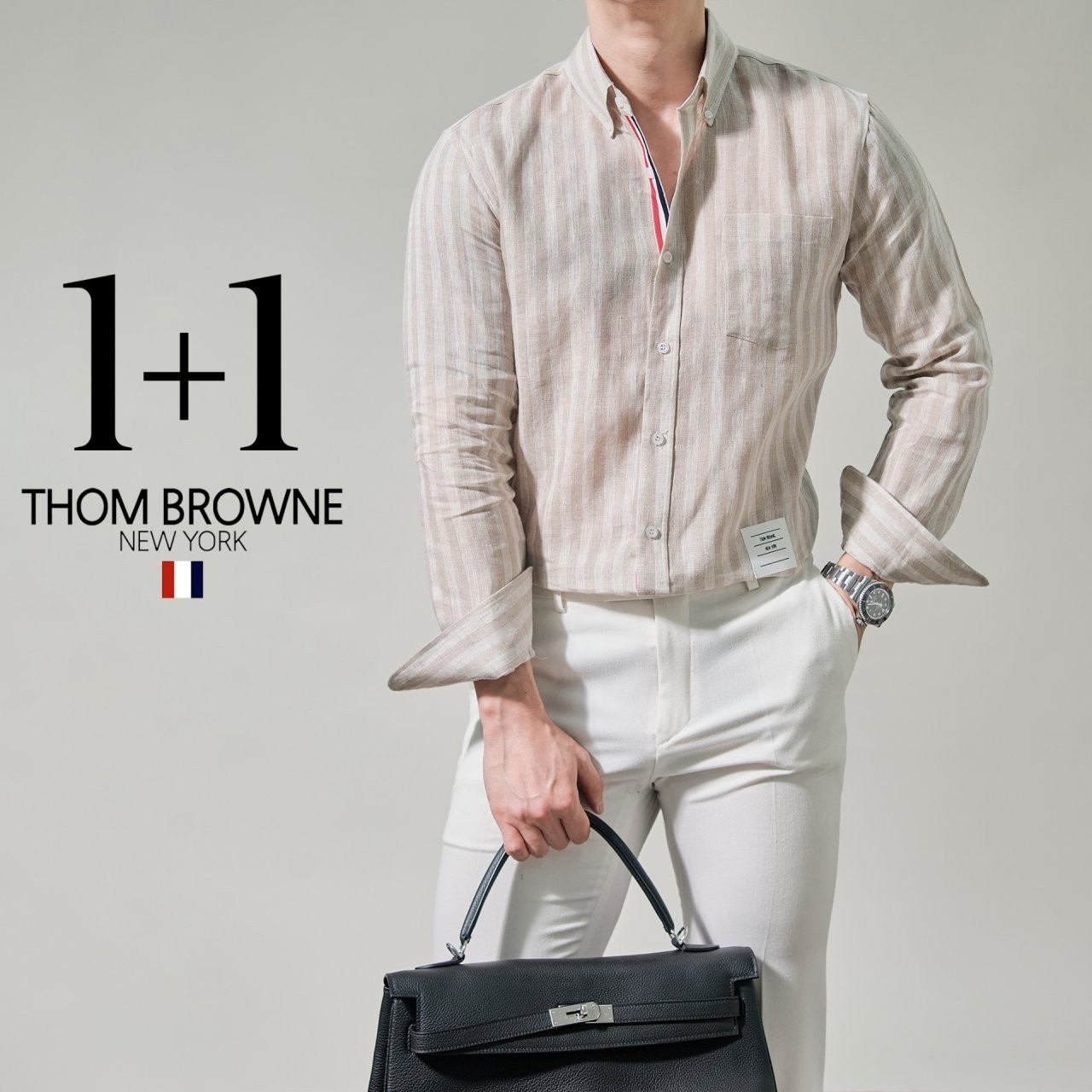 THOM BROWNE 기본형 Linen (white)