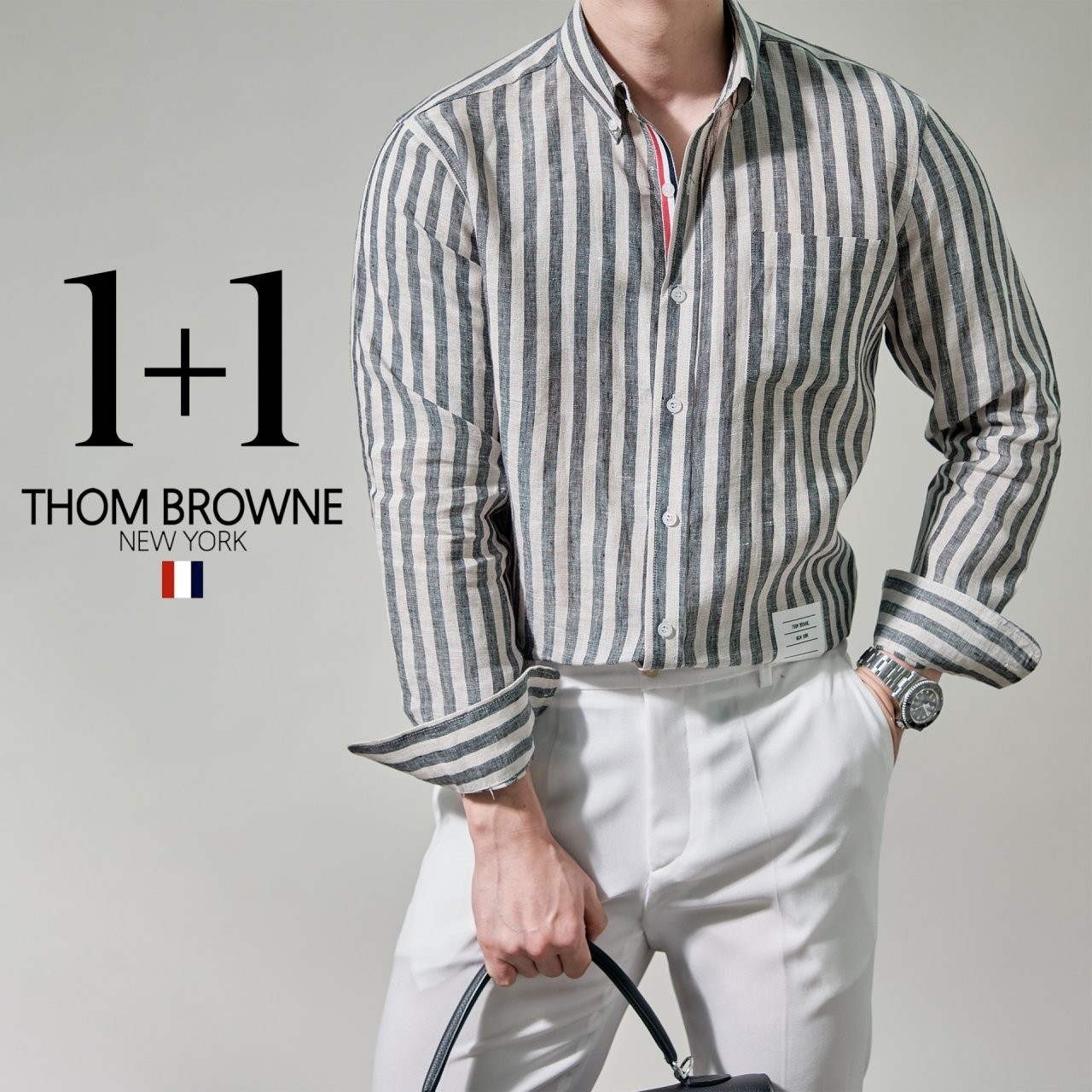 THOM BROWNE 기본형 Linen (white)