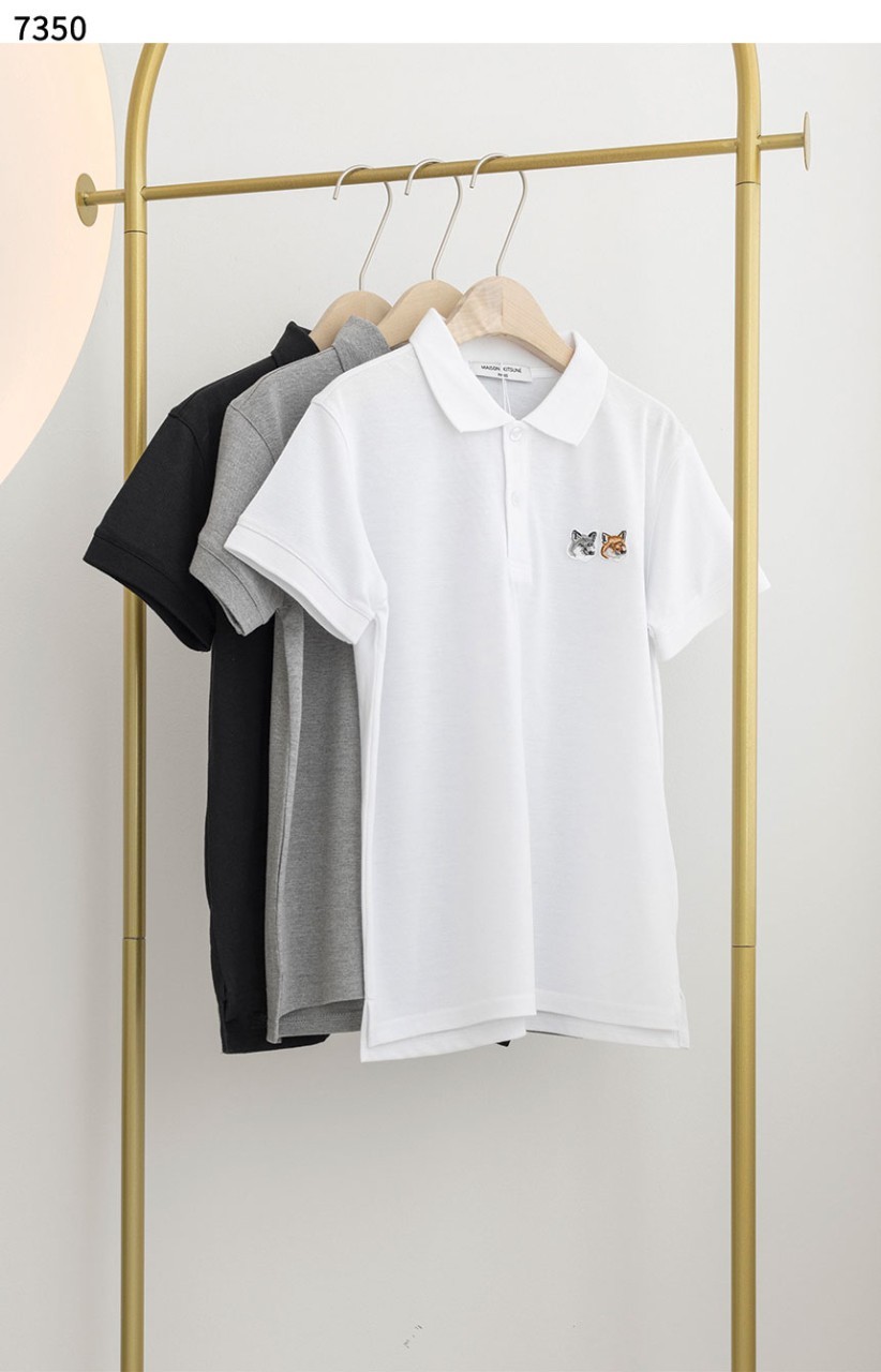 [Maison Kitsuné] 메종 키츠네 더블 폭스 헤드 패치 폴로