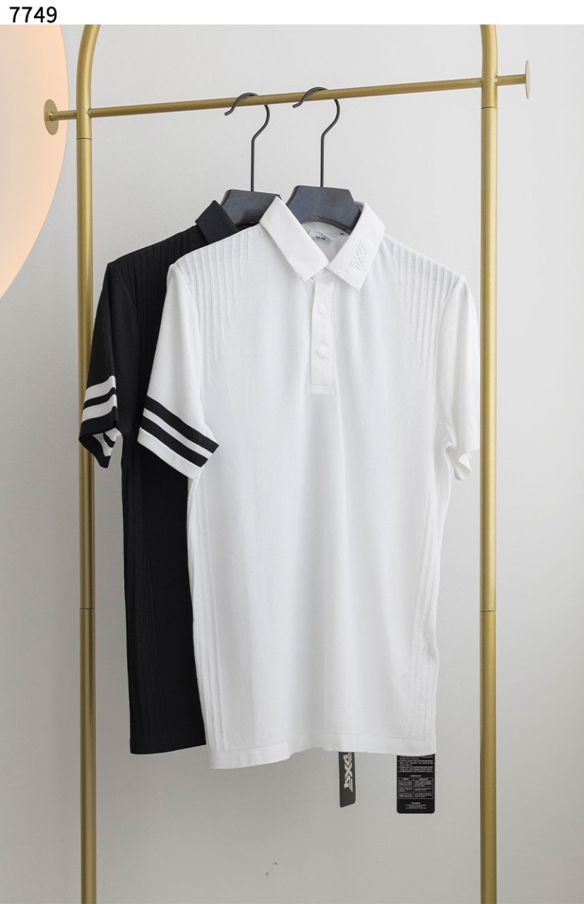 [PXG] 수입고급 SUMMER KNIT HYBRID COLLAR SHORT SLEEVE T-SHIRT