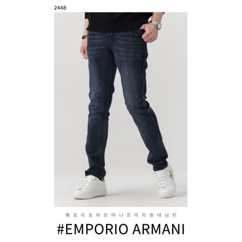 [EMPORIO ARMANI] 수입프리미엄급 이글포켓로고 진청 팬츠