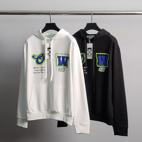 [off-white] 바시티 후드티