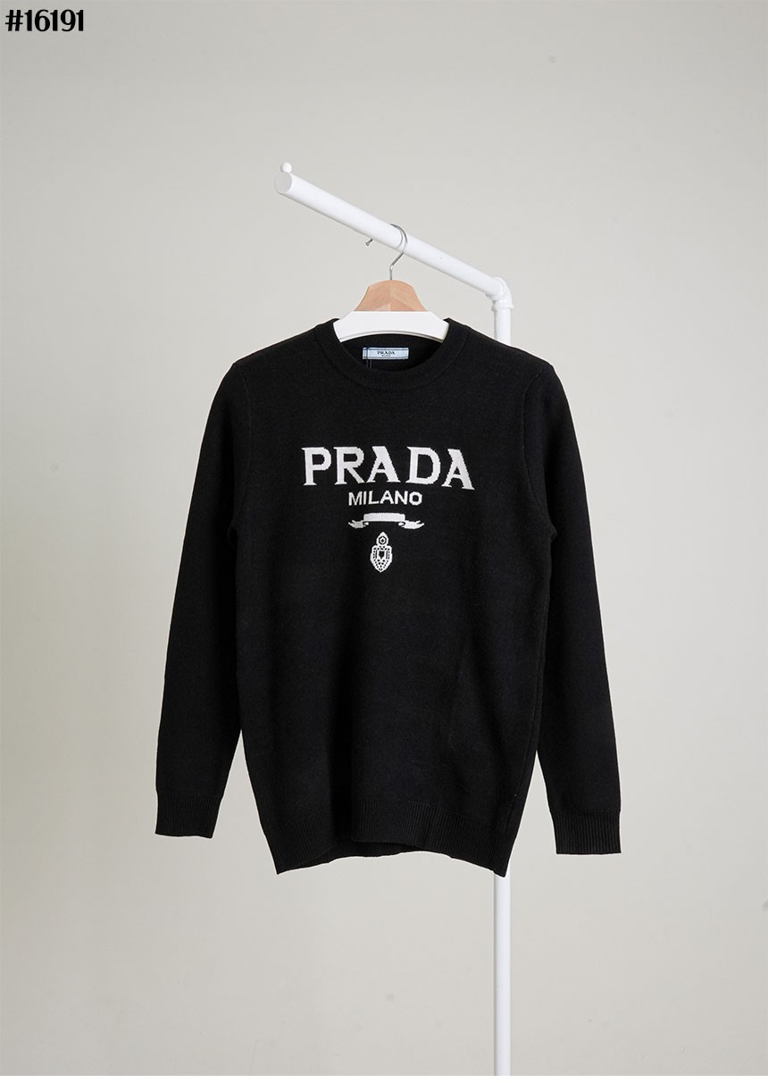 [PRADA] 프라다 밀라노 클래식 울 자카드 니트 풀오버