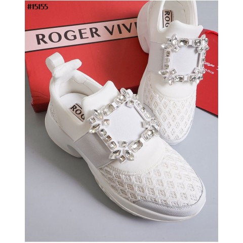 [ROGER VIVIER] 로저비비에 비브 런 크리스탈 라이트 슬립온 스니커즈