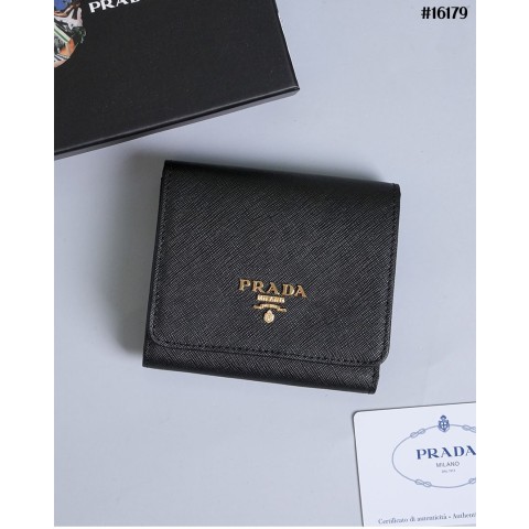 [PRADA] 프라다 사피아노 메탈 로고 플랩 반지갑